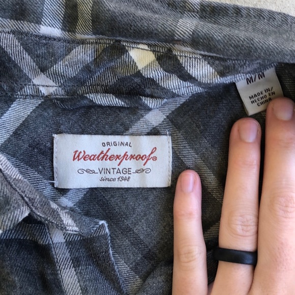 Weatherproof Vintage Gray Long Medium Flannel - Picture 2 of 5